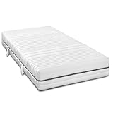 Bodyprotect Kaltschaummatratze Vital Protect 100x200 cm, orthopädische 7-Zonen Matratze Härtegrad H4 extra fest, Öko-Tex, ergonomische Schaumstoffmatratze Höhe 24 cm, Made in EU