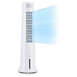 Klarstein 40W Luftkühler mit Wasserkühlung, 4-in-1 Verdunstungskühler, Luftbefeuchter, Ventilator & Nachtmodus, Mobile Klimageräte Luftkühler mit 2,5L Tank, Schmaler Air Cooler, 1x Kühlpack, 530m³/h