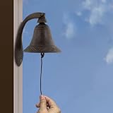 KAVSI Gusseisen Dekoration Glocke, Haus im Innen Abendessen Glocken, antike wandmontierte Dekor -Türklingel, Außentür hängende Glocke für Zuhause, Schule oder Kirche