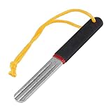 TENGEE Doppelseitiger Sharpener Fischhakenschärfer,Hakenschärfer Angeln mit Umhängeband und Rot Griff,Praktisches Tragbares Schleifstein,Dart Schärfer Angelhaken Schärfer,für Outdoor Angeln