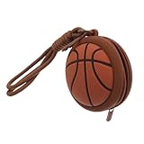 LIFKOME Basketball Kleiner Silikon Münzbeutel mit Schlüsselanhänger Sport Geldbörse für Schule und Reisen Kompakte Kopfhörertasche Staubgeschützt und Leicht