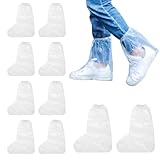 QingWing 10 PCS Wiederverwendbare Transparent Regenstiefel Schuhüberzüge, Unisex Kinder Schuhüberzieher Transparent Wasserdichte, Regenfeste Überschuhe für Kinder, für Regen,Schlammige Straßen