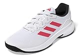 adidas Herren Gamecourt 2.0 Tennis Shoes Tennisschuhe, FTWR White/Lucid red/core Black, 44 2/3 EU