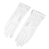 BESPORTBLE 1 Paar Sonnencreme -Touchscreen -Handschuhe Spitze Schwarz Weiß Bildschirm Damen Reithandschuhe berühren Fahren fahrradhandschuhe Damen Fahrhandschuhe Sonnenschutzhandschuhe Nylon