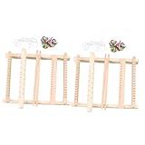 2 Stück Holzhandwebstuhl DIY Handwebstuhl DIY Webwerkzeug Holzwebwerkzeug Holzwebstuhl