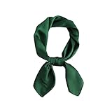 KOOYOL Damen Seidentuch Seide Leicht Seidenschal Bandana Halstuch Kopftuch Elegante Schal Tuch Geschenk für Frauen, grün C#