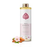 ELIAH SAHIL Bio Babyöl 100ml - Naturkosmetik mit 100% Mandelöl | Bio-zertifiziert | Natürliche und sanfte Pflege für sensible Haut | Kaltgepresst & Parfümfrei | Ideal als Massageöl