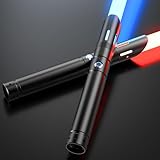 ANASABER Lichtschwert, Doppelklinge Duell-Lichtschwert, 4 Sound-Fonts, 12 RGB Farben FX Metall Griff, 102cm Echtes Lightsaber 2er-Pack für Erwachsene/Kinder Geburtstag, Halloween Cosplay