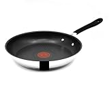 Tefal Jamie Oliver Pfanne 24 cm Induktion, Bratpfanne Edelstahl klein, Antihaft Beschichtet, Hoher Rand, Backofenfest, Genieteter Griff, E30