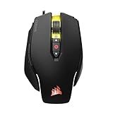 Corsair M65 Pro RGB FPS Gaming-Maus, optischer Sensor, 12.000 DPI, einstellbare DPI-Scharfschützen-Taste, einstellbare Gewichte, Schwarz (CH-9300011-NA)