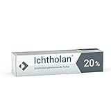 Ichtholan Zugsalbe 20% - entzündungshemmende, antibakterielle Salbe, bei eitrigen Hautentzündungen wie z.B. Nagelbettentzündungen, (Rasier-) Pickeln, 15 g