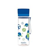 Aladdin My First Aveo Space Trinkflasche Kinder Auslaufsicher 0.35L Blau - Weite Öffnung für leichte Befüllung - BPA-Frei - Trinkflasche Kindergarten - Geruchs- und Fleckenfest - Spülmaschinenfest