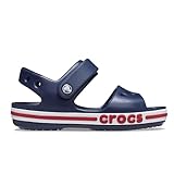 Crocs unisex-child Bayaband Sandal Flat Sandal, Navy/Pepper, 27/28 EU