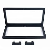 FACAIIO Schmuckbox mit schwebendem 3D-Rahmen, 230 x 110 x 20 mm, mit transparenter TPU-Folie für Aufhängung, Anti-Staub, stoßfester Schutz, wiederverwendbar, transparente Aufbewahrung für Schmuck