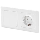 SCHUKO-Steckdose - Steckdose mit 1 x 2-Wege-Schalter, ideal zur effizienten Steuerung der Energie, kompatibel mit elektrischen Geräten*