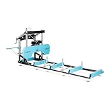 hillvert HI-PSM-2000G Benzin-Blockbandsäge 4 x 0,9 m Aufstellmaß 11000 W / 15 PS Blockbandsägewerk mobile Bandsäge Kleinsägewerk