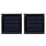 Alomejor 2pcs 2V 210mA 40x40mm/1,6x1,6in Mikro-Solarzellen Mini-Solarzellen Mini-Solarzellen Photovoltaik-Zellen Ladegerät DIY Elektrisches Spielzeug Materialien