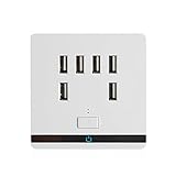 3 4 A 6 Port USB Wandladegerät Steckdose Steckdose Steckdose Platte Panel Schalter