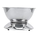 Edelstahlmessskala genau 1 g ~ 5 kg abnehmbare große Schüsselkala für die Küche zu Hause in der Küche