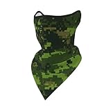 AYYQWE Green Army Digital Camouflage Print Sportmaske Damen Herren Multifunktionale Outdoor-Gesichtsbedeckung Thermo-Halstuch