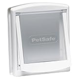 PetSafe - Originale Staywell Katzen und Hundeklappe, 2 Eingänge - EIN und Ausgang - Tür für Haustiere. Robustes, starres Verschlusspanel (separat erhältlich) - Weiß, (S)