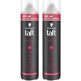 TAAF Haarspray starker Halt – Stärke 5, langanhaltend, ohne Rückstände | Aerosol Haarlack für Styling – Nettogewicht 400 ml, 2 ER