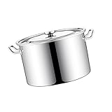 QUSYZD Suppentopf mit Deckel - Suppentopf, Suppentopf 8-55L Suppentopf 304 Edelstahl Suppentopf mit Deckel Verbundboden Tiefer Suppenkochtopf, Kochtopfset zum Kochen, 40cm*26cm(30L),40cm*26cm(30L)