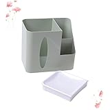 Cabilock Make-Up-Organizer Für Schreibtisch Quadratische Tissue-Box Make-Up-Organizer Für Pinsel Papiertaschentuch-Abdeckung Home Tissue-Box Kosmetiktücher Papierbox Aufbewahrungsbox