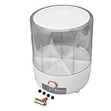 QWUUYEC Vorratsorganizer Reisbehälter, 6 Fächer, Transparent, 360 Grad Drehbar - Luftdicht, Mit Messzylinder, Optimal Für Mehl Aufbewahrung Und Körner (Große Größe)