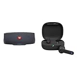 JBL Charge Essential 2 – Tragbarer wasserdichter Lautsprecher mit Powerbank in Schwarz Wave Flex – Kabellose In-Ear Ohrhörer mit IP54- und IPX2-Wasserdichtigkeit