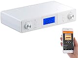 auvisio Küchenradio: Stereo-FM-Küchen-Unterbauradio mit Bluetooth, Timer, Wecker, LCD, PLL (Küchenunterbauradio, Unterbau Küchenradio, kuchenradio)