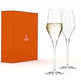 Stölzle Lausitz Champagner Gläser Quatrophil 2er-Set 290ml – Eleganter Champagnerkelch ideal für Sekt & Prosecco – Hochwertige Kristall Sektgläser aus deutscher Herstellung – Spülmaschinen- & Stoßfest