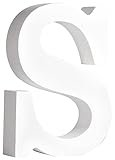 Rayher MDF-Buchstabe S, weiß, 7,7 x 11 cm, Stärke 2 cm,...