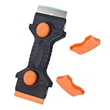 Doppelschneidiger Kochfeldschaber – - und Aufkleberreinigungswerkzeug | Vielseitiger Schaber zum Entfernen von Aufklebern und Rückständen | Ergonomisches und langlebiges Design