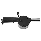 VICASKY Handkurbel Gebläse für Grill Bbq Fan Tragbarer Manueller Feuerbläser Praktisches Camping Grill Zubehör Effizientes Anzünden von Holzkohle Leicht und Handlich für Outdoor Picknick