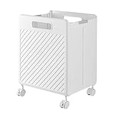 Wäschekorb Mit Rollen, Design Für Einfache Mobilität, 48 X 33 X 28 Cm, Faltbar Mit Griffen, Aufbewahrungsorganisator, Großer Wäschekorb, Kleiderkorb, Platzsparend, Für Badezimmer, Schlafzimmer, Kinder