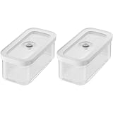 ZWILLING Fresh & Save Cube Box, Kunststoff, luftdichter Aufbewahrungsbehälter für trockene Lebensmittel, 2-teiliges mittelgroßes Würfel-Set, M-Behälter, 0,74 l