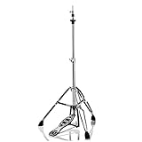 Vaisoeny Hi-Hat-Ständer, Stativunterstützung, höhenverstellbar von 23,6' bis 39,3', doppelstrebiger High-Hat-Ständer mit verbreiterten, rutschfesten Gummifüßen(V-CC-YQ06)