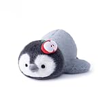 Xiyocadt Pinguin Kuscheltier,Süß Plüschtier Pinguin,Stofftier Schmusetier zum Kuscheln & Spielen, liegende Positionen,für Jungen, Mädchen,Geburtstag, Weihnachten, Schlafenszeit (Apfel)