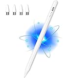 Kenkor Active Stylus Pen für Touchscreens mit Magnetischem Design Typ-C-Aufladung, POM 1,5 mm Feder, iPad Stift für Android iOS Tablet iPad/Pro/Air/Mini/iPhone/Smartphones und Tablets Geräte (Weiß)