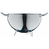 WMF Gourmet Sieb Edelstahl 24 cm, Seiher mit Standfüßen, Seiher Edelstahl, Nudelsieb, Küchensieb, Cromargan Edelstahl, spülmaschinengeeignet