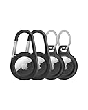 Belkin Apple AirTag Secure Holder w/Key Ring + Karabiner – Kratzfeste Hülle mit offenem Gesicht & erhöhten Kanten – Schützendes AirTag-Schlüsselanhänger-Zubehör für Schlüssel, Haustiere, Gepäck und