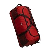 3 Rollen - Reisetasche - Sporttasche - Freizeittasche - nur 1,4 kg - Dehnfalte - 80cm - Volumen bis 140 Liter! - 4 Farben (rot)