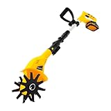 Bodenhacke Elektrisch, 20V Li-on Akku, Gartenfräse Motorhacke 250 R/min, sichere 2 Schalter, 6 Zoll Kultivator Drahtlos, Bodenfräse mit 2 Hackmesser 40min Ausdauer für plügen