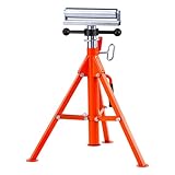 VEVOR Rollenständer 1134kg Tragfähigkeit Rollenbock #45 Stahl Rollbock Höhenverstellbar von 700 bis 1320mm Klappbock Unterstellbock Arbeitsbock Montagebock für Tischsäge Hobelmaschine Schleifmaschine