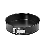 Original Kaiser Classic Springform 30 cm rund, Flachboden, runde Backform antihaftbeschichtet, Kuchenform auslaufsicher, schwarz