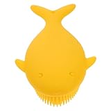 LRXIYODE Babysilikon Badbürste Weich Sanftes Peeling Massagebürste Badezubehör Sicher Flexibel Gelb