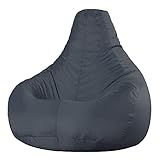 Bean Bag Bazaar Gaming Sitzsack „Recliner“, Gamer Sitzsack für Erwachsene und Kinder, Indoor Outdoor Sitzsack Sessel Gaming mit Füllung (Sitzsack, Schiefergrau)