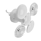 HunicandIU Faltbare Solarlampe,Solarbetriebene Campingleuchte Mit Ventilator - Einstellbare Helligkeit Beleuchtung Für Camping Garten Angeln BBQ Party Stromausfall Rucksacktour