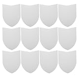 IMIKEYA 12 Stück Ritterschild Pappschild Zum Basteln - Weißes DIY-Schild Mit Griff Für Kreative Malpartys Und Spannende Rollenspiele in Der Spielburg